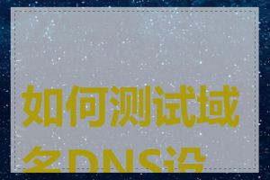 如何测试域名DNS设置