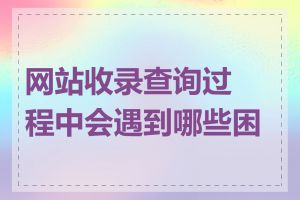 网站收录查询过程中会遇到哪些困难