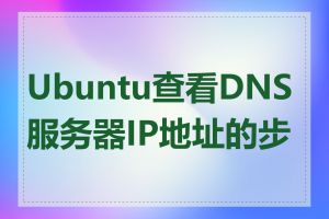 Ubuntu查看DNS服务器IP地址的步骤