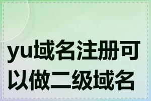 yu域名注册可以做二级域名吗