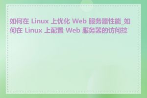 如何在 Linux 上优化 Web 服务器性能_如何在 Linux 上配置 Web 服务器的访问控制
