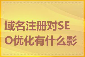 域名注册对SEO优化有什么影响
