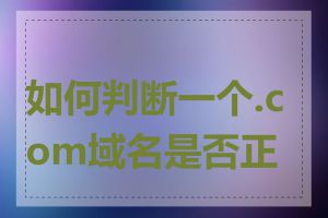 如何判断一个.com域名是否正版