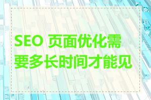 SEO 页面优化需要多长时间才能见效