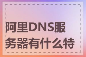 阿里DNS服务器有什么特点