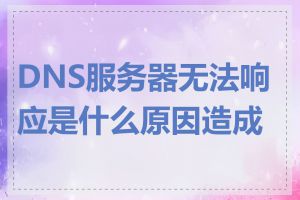 DNS服务器无法响应是什么原因造成的