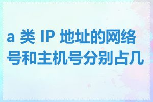 a 类 IP 地址的网络号和主机号分别占几位