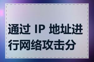通过 IP 地址进行网络攻击分析