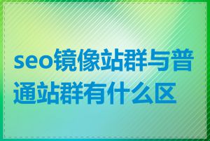 seo镜像站群与普通站群有什么区别