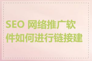 SEO 网络推广软件如何进行链接建设