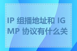 IP 组播地址和 IGMP 协议有什么关系