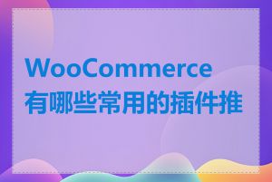 WooCommerce 有哪些常用的插件推荐
