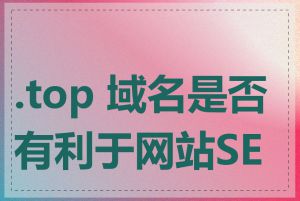 .top 域名是否有利于网站SEO
