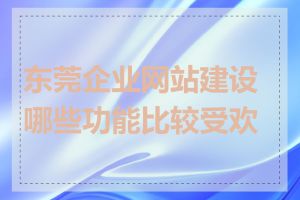 东莞企业网站建设哪些功能比较受欢迎