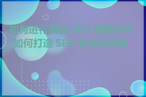 如何进行网站 SEO 数据分析_如何打造 SEO 优化好的网站