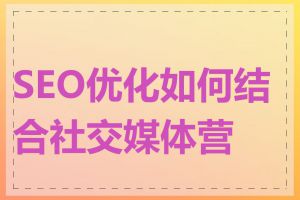 SEO优化如何结合社交媒体营销