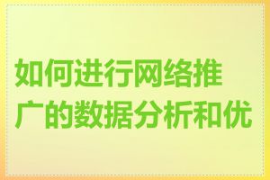 如何进行网络推广的数据分析和优化