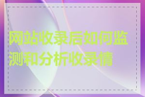 网站收录后如何监测和分析收录情况