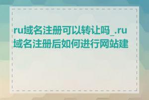 ru域名注册可以转让吗_.ru域名注册后如何进行网站建设