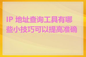 IP 地址查询工具有哪些小技巧可以提高准确性