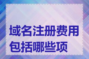域名注册费用包括哪些项目