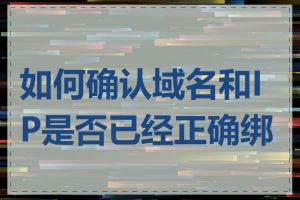 如何确认域名和IP是否已经正确绑定