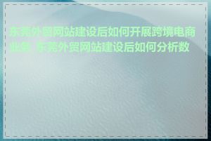 东莞外贸网站建设后如何开展跨境电商业务_东莞外贸网站建设后如何分析数据