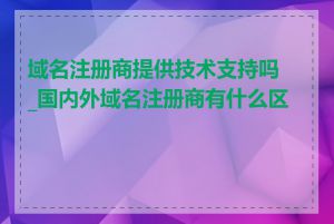 域名注册商提供技术支持吗_国内外域名注册商有什么区别