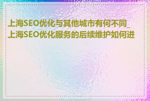 上海SEO优化与其他城市有何不同_上海SEO优化服务的后续维护如何进行