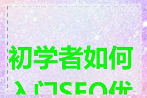 初学者如何入门SEO优化
