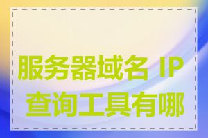 服务器域名 IP 查询工具有哪些