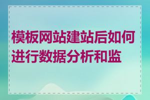模板网站建站后如何进行数据分析和监控