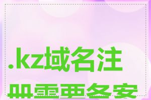 .kz域名注册需要备案吗