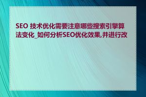 SEO 技术优化需要注意哪些搜索引擎算法变化_如何分析SEO优化效果,并进行改进