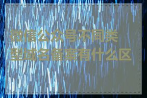 微信公众号不同类型域名备案有什么区别