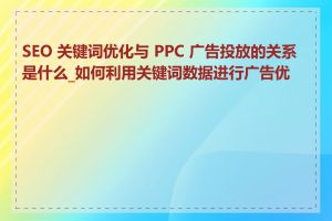 SEO 关键词优化与 PPC 广告投放的关系是什么_如何利用关键词数据进行广告优化
