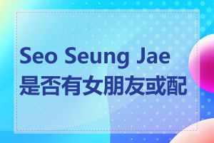 Seo Seung Jae 是否有女朋友或配偶