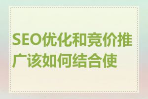 SEO优化和竞价推广该如何结合使用