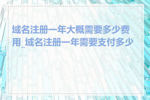 域名注册一年大概需要多少费用_域名注册一年需要支付多少钱