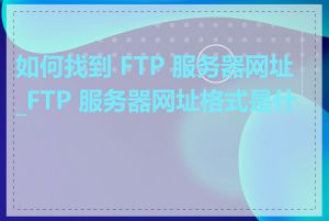 如何找到 FTP 服务器网址_FTP 服务器网址格式是什么