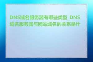 DNS域名服务器有哪些类型_DNS 域名服务器与网站域名的关系是什么