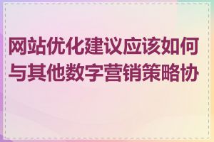 网站优化建议应该如何与其他数字营销策略协同