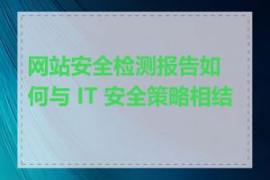 网站安全检测报告如何与 IT 安全策略相结合