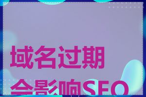 域名过期会影响SEO吗