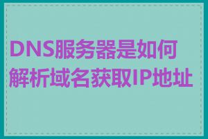 DNS服务器是如何解析域名获取IP地址的