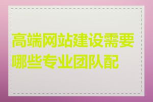 高端网站建设需要哪些专业团队配合