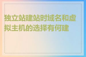 独立站建站时域名和虚拟主机的选择有何建议