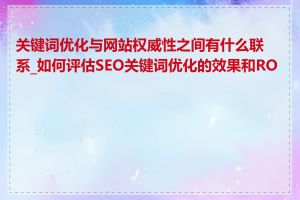 关键词优化与网站权威性之间有什么联系_如何评估SEO关键词优化的效果和ROI