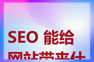 SEO 能给网站带来什么