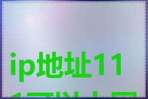 ip地址111可以上网吗